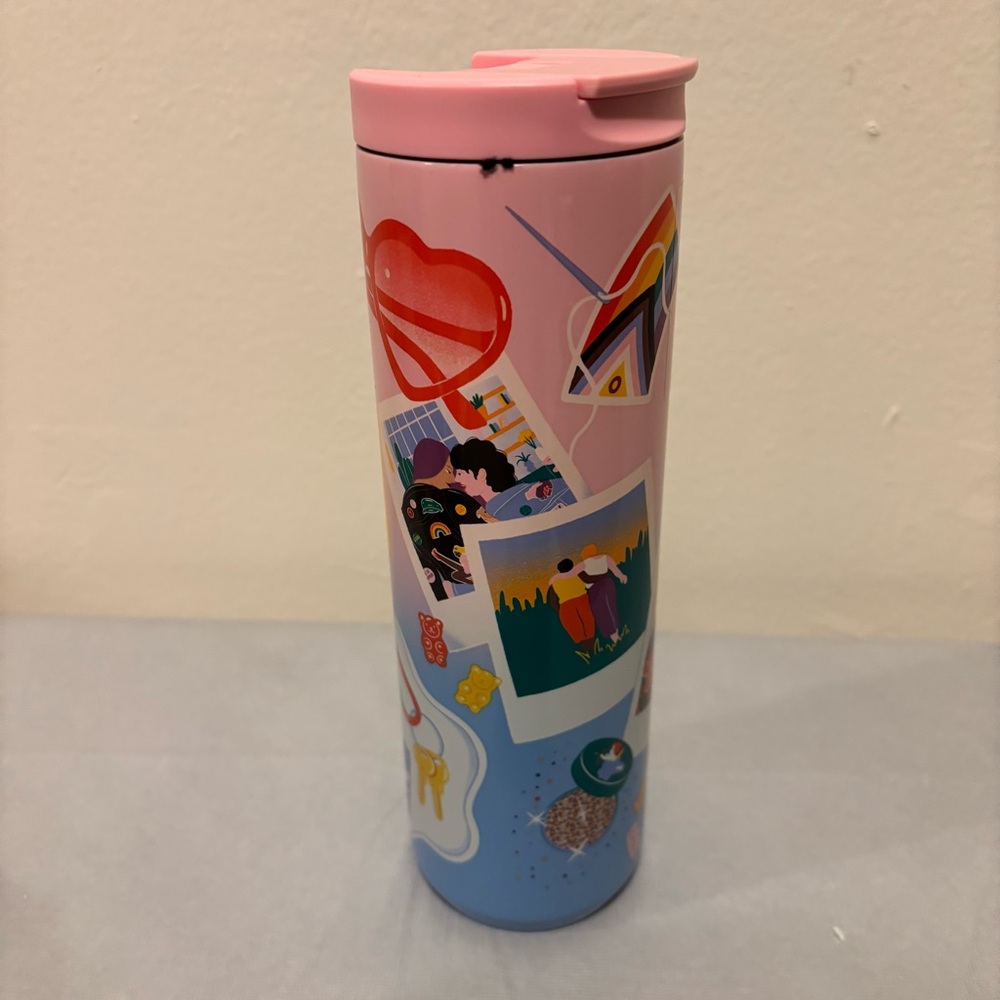 Starbucks Summer 2024 Sofie Birkin Steel Insulated Tumbler 16oz Pride - Picture 3 of 7